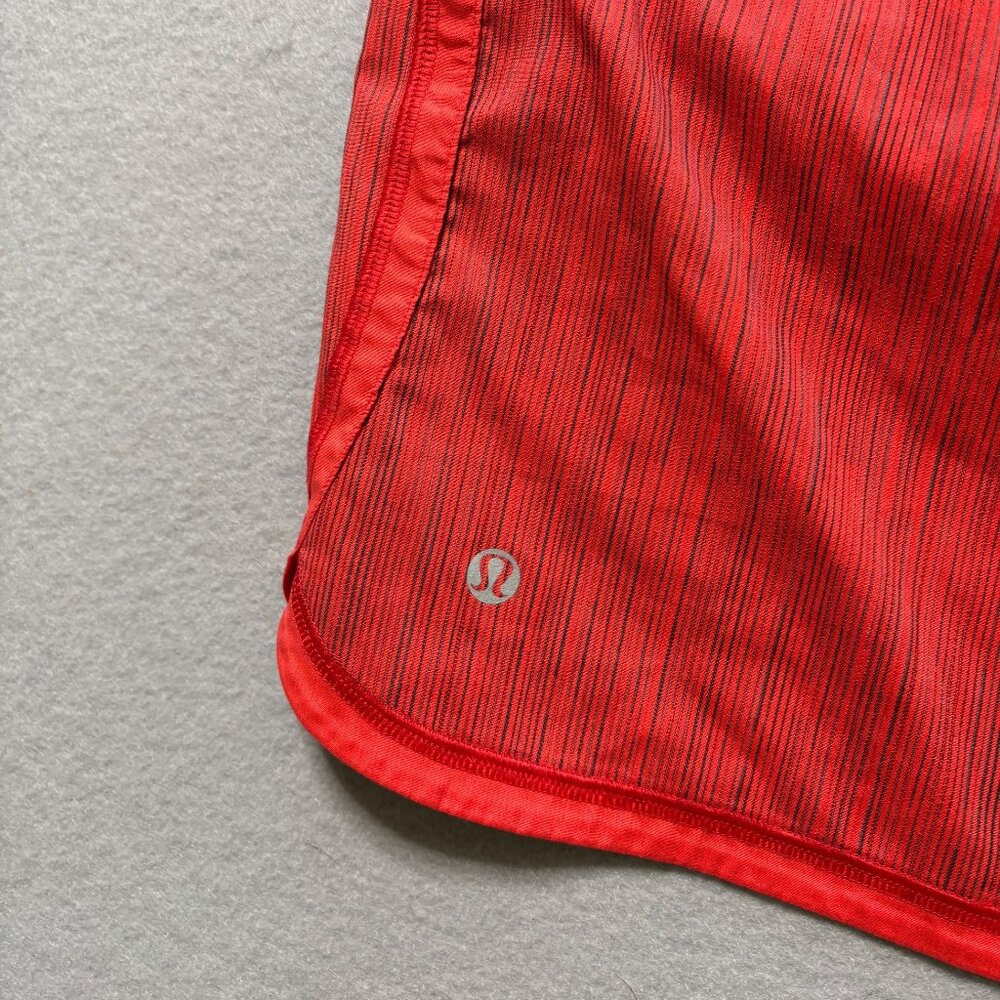 Lululemon Athletica Low Rise Hotty Hot Lined Shorts 2.5” Red w/Black Size 8 - Picture 7 of 10